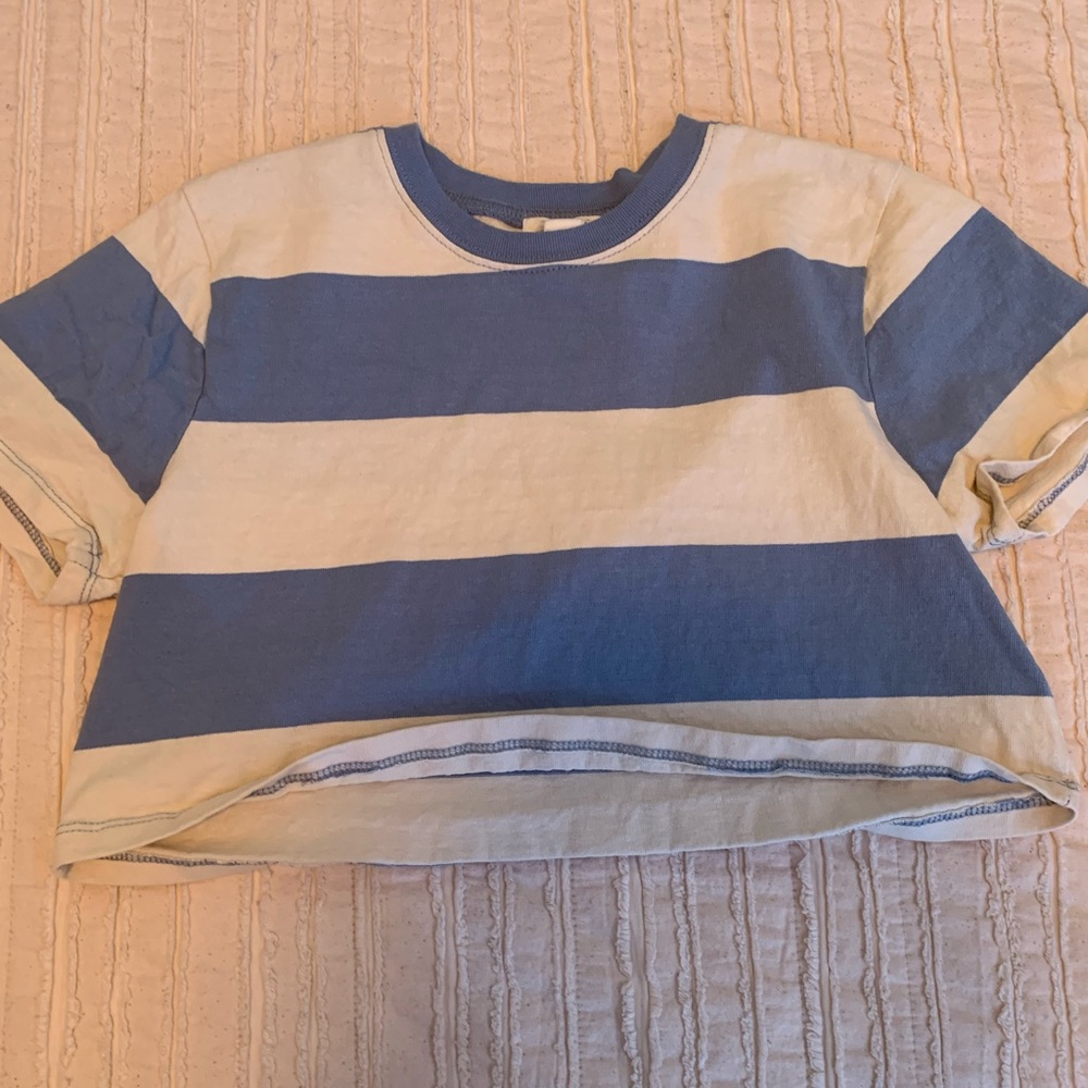 Full Tilt Stripped Crop T-Shirt